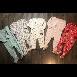 Girls 18 Month Fleece Pajamas Bundle